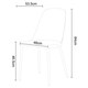image 7 of Aspen White 80cm Square Dining Table with 2 Modern Plastic Duo Design Chairs - Compact Dining Set | Black | Black | 1