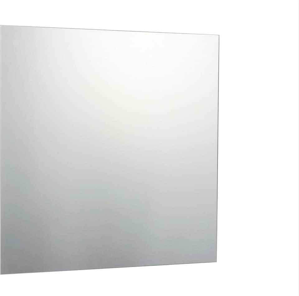 image 1 of 60 x 60cm Square Frameless Bathroom Mirror with Wall Hanging Fittings