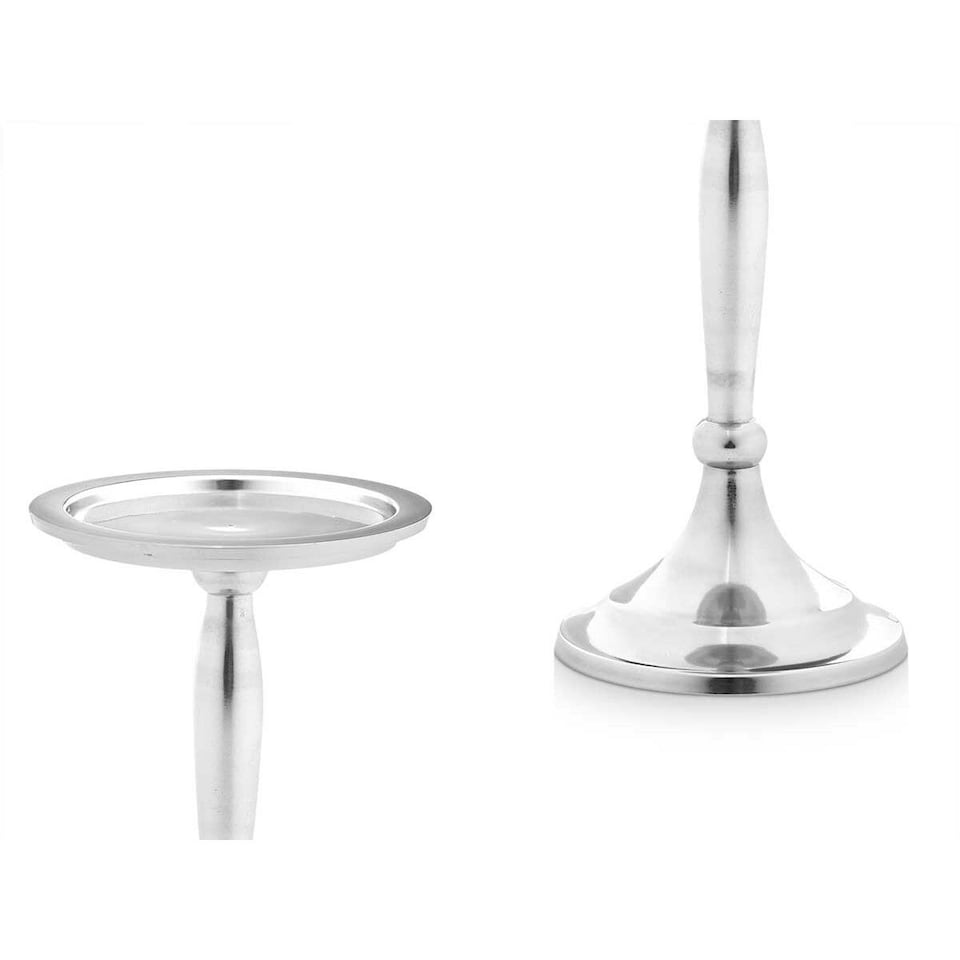 image 1 of Candle Holder Silver Aluminium 10 x 17 x 8,5 cm (8 Units) N/A