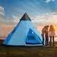 image 2 of Outsunny 6-7 Person Large Family Party Camping Tent with Carrying Bag, Blue