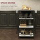 image 10 of HOMCOM 3 Piece Breakfast Bar Table Set with Storage Shelves, Light Grey Grey