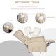 image 4 of HOMCOM Power Lift Chair for the Elderly Fabric Recliner Armchair w/ Remote Beige | White | Beige
