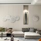 image 8 of HOMCOM Metal Wall Art Decorative Mirror Decor Modern Wall Sculpture Silver