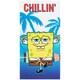 image 1 of SpongeBob SquarePants Chillin Velour Beach Towel - Blue/White/Yellow - One Size Blue | One size