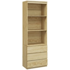 HOMCOM 180cm Tall Bookshelf Free Standing Storage Shelf Unit Oak