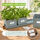 image 3 of Set of 6 Blue Indoor Herb Pots with Tray