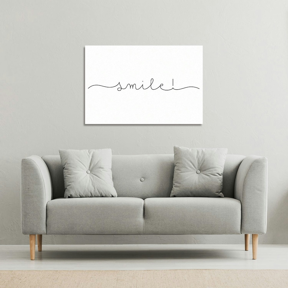 image 1 of Text Smile (Canvas Print)