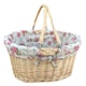 image 1 of Large Swing Handle Shopper With Garden Rose Lining Wicker Basket | Multi | Garden Rose | L