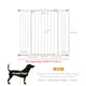 image 4 of PawHut 74-100cm Adjustable Metal Pet Gate Safety Barrier w/Auto-Close Door White
