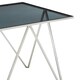image 3 of Shalimar Square Triangular Side Table Silver