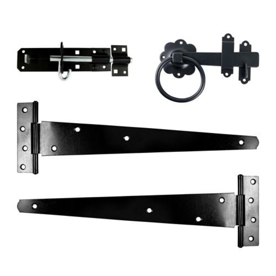 Timco - Side Gate Kit - Ring Latch - Black (Size 18" - 1 Each)
