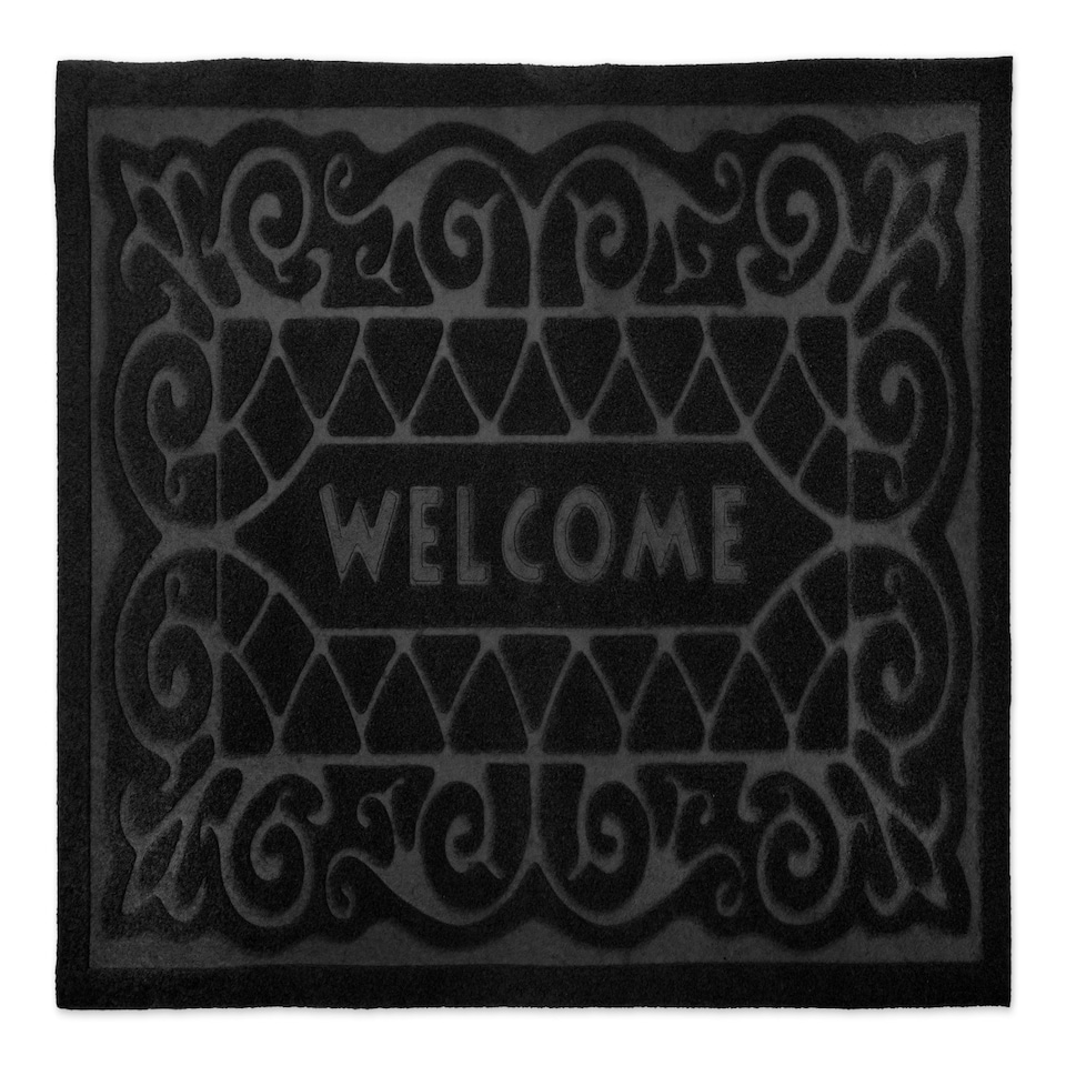 image 1 of Welcome Black Front Door Mat