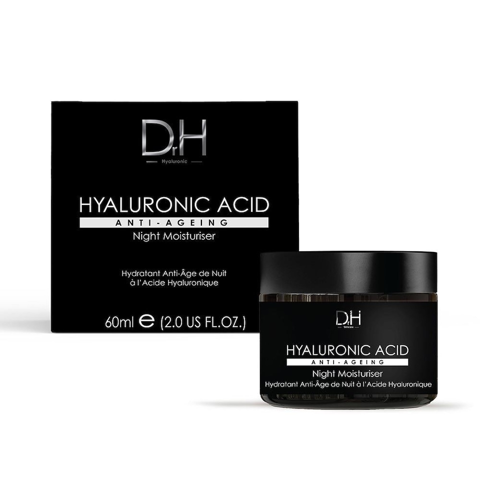image 1 of Dr H Hyaluronic Acid Anti-Ageing Night Moisturiser 60ml for Hydration and Moisturising