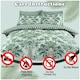 image 3 of VELVETIO Marilyn Complete Duvet Cover Set with Fitted Sheet Soft Printed Bedding Bedset Green | King