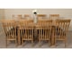 image 3 of Richmond 140-220cm Oak Extending Dining Table and 8 Harvard Chairs | Brown | Brown