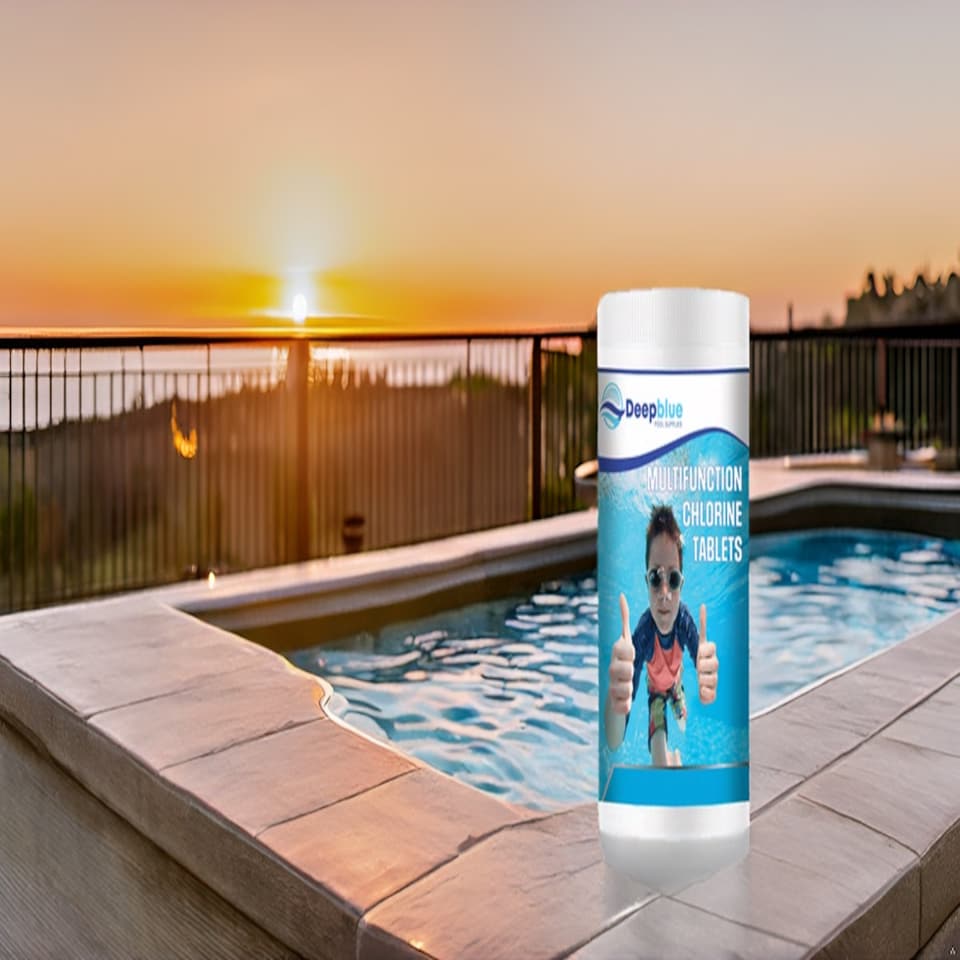 image 1 of Deep Blue Pro - Multifunctional Mini 20g Chlorine Tablets 1kg Long lasting stabilised clarifier algae inhibitor