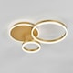 image 1 of Living and Home Triple-Ring LED Ceiling Light - Golden