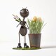 image 6 of Homescapes Metal Ant with Bouquet and Flower Pot - 32 cm Tall