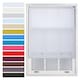 image 1 of FURNISHED Roller Blinds with Chrome Round Eyelets and Metal Fittings Cut to Size Sheer Window Shade | White | White | (W) 150cm x (L) 210cm