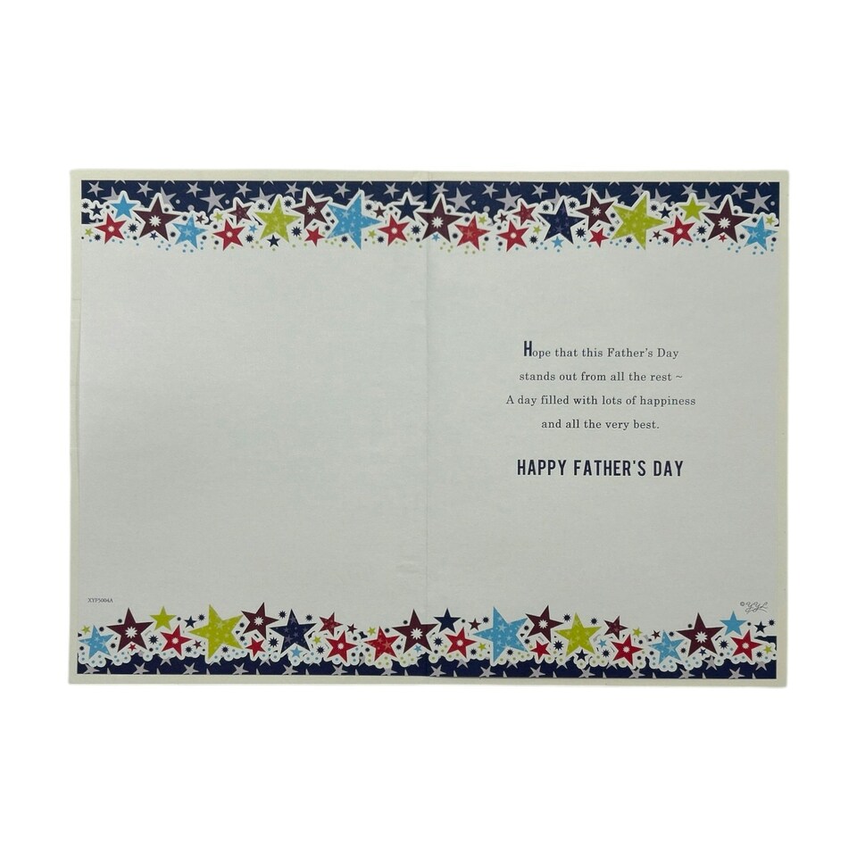 image 1 of To My Husband Star Design Blue Father's Day Card