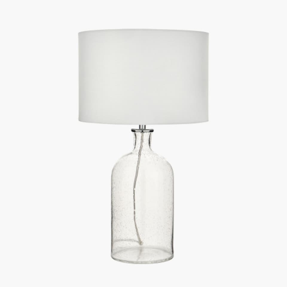 image 1 of Transparent Bubble Glass Table Lamp with Shade | Clear | Clear | 1