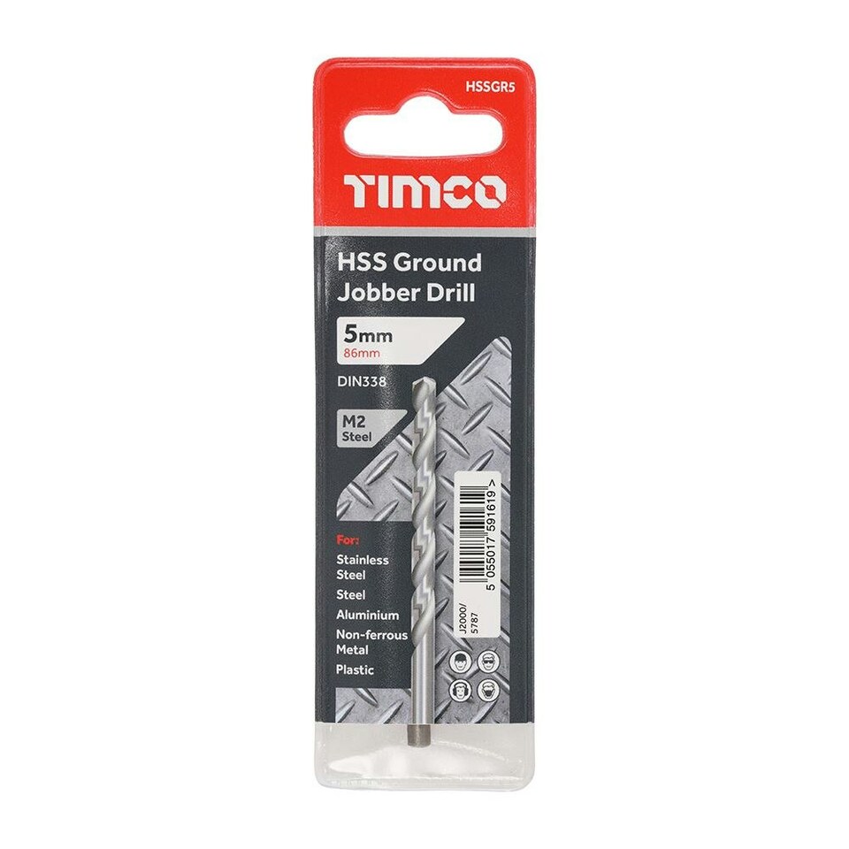 image 1 of Timco - Ground Jobber Drills - HSS M2 (Size 5.0mm - 1 Each)