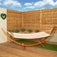image 2 of 3.10m x 1.2m Palermo Freestanding Garden Hammock with Larch Wood Arc Stand in Cream Brown