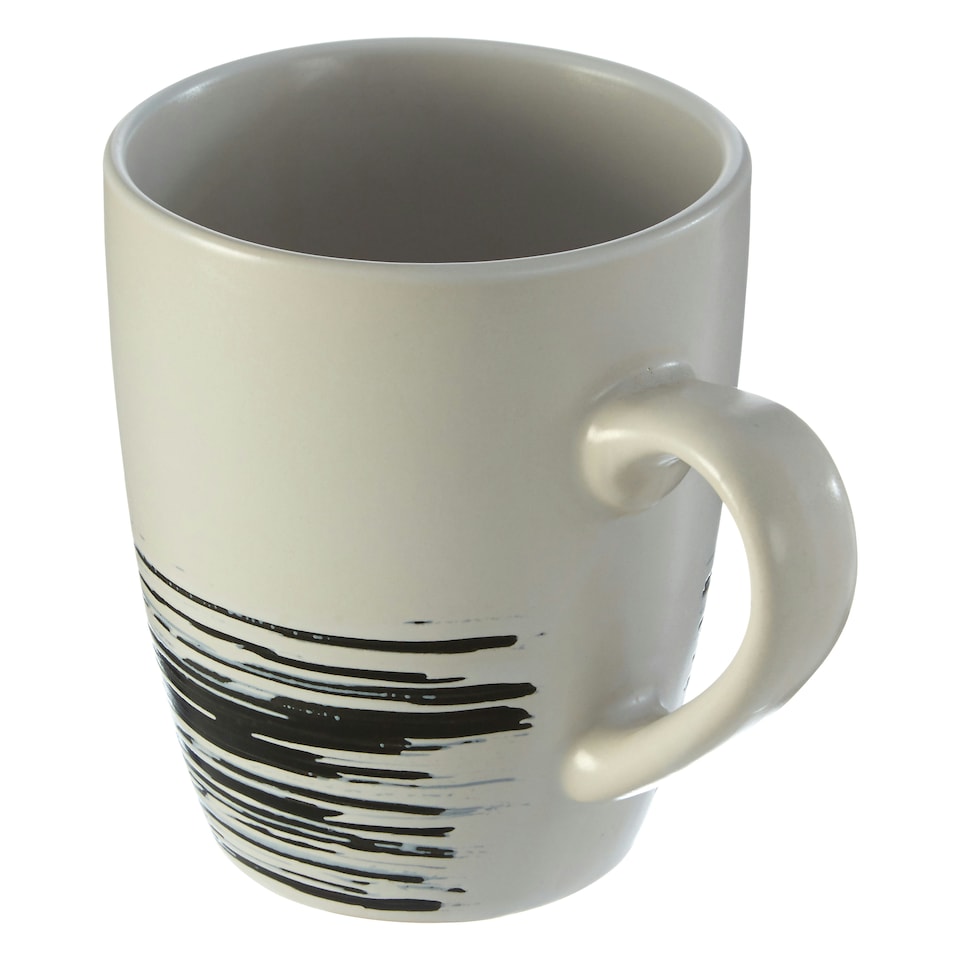 image 1 of Middag Set Of 4 White And Bark Effect Mugs