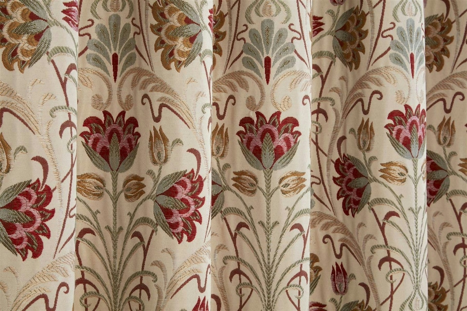 image 1 of Aylesbury -Fully Lined Curtains - Pencil Pleat - 100% Polyester (Natural, 46''x 72'' - 117cm x 183cm (Pair)) | Cream | Cream