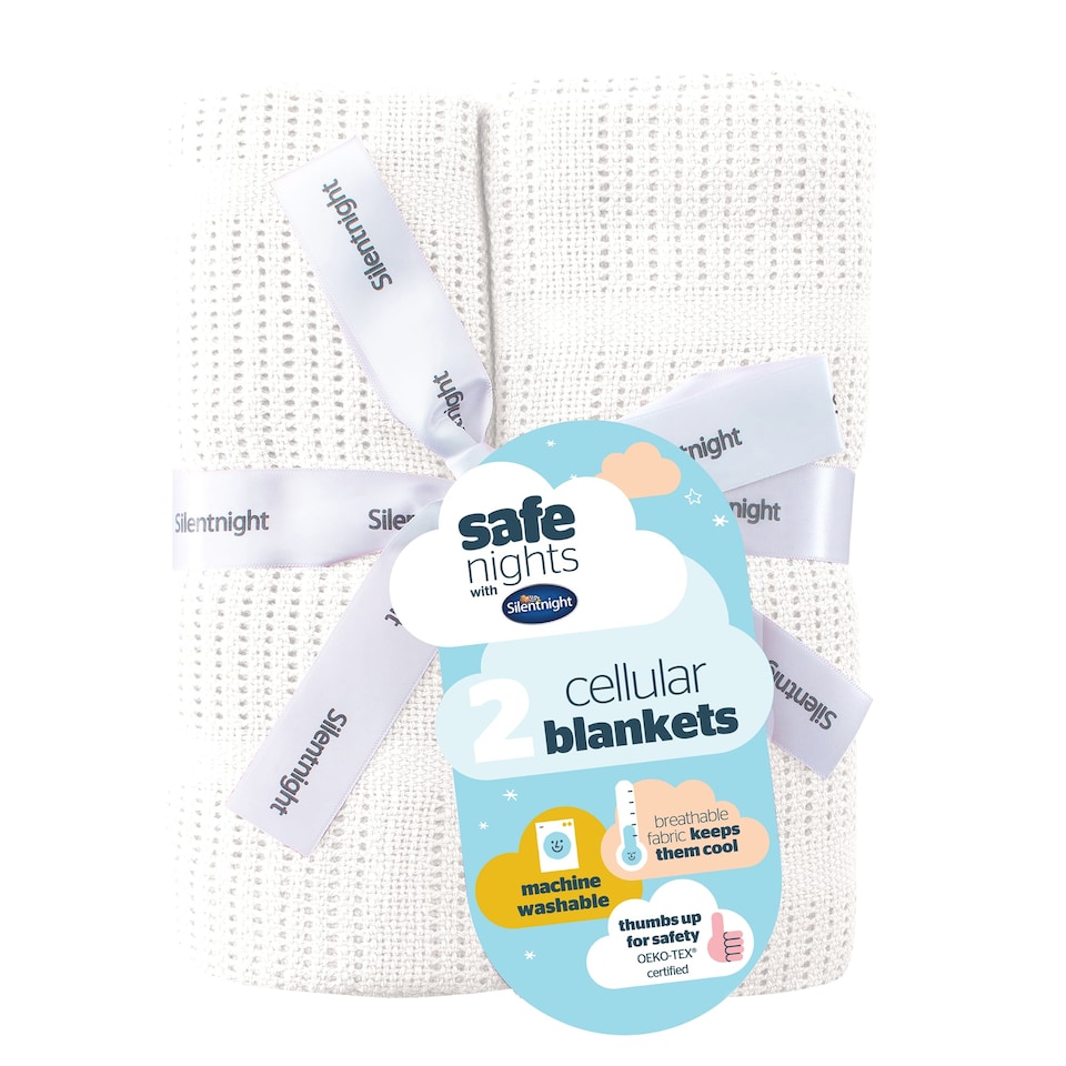image 1 of Silentnight Safe Nights Cellular Blanket - 2 Pack