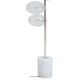 image 2 of Interiors by Premier Nickel And White Marble Floor Lamp White