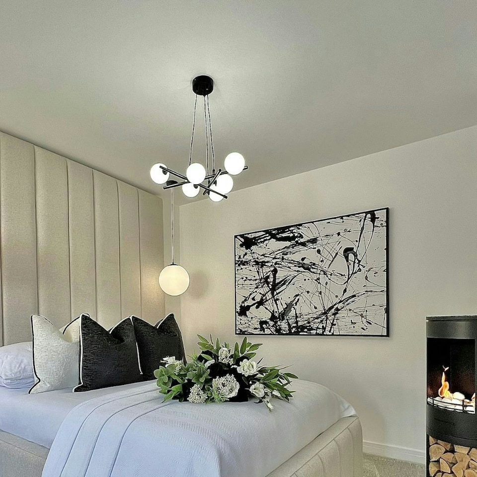 image 1 of Pedro 6 Light Pendant Ceiling Light Black