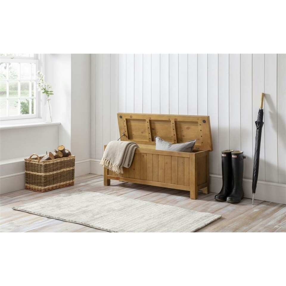 image 1 of Reclaimed Pine Storage Bench
