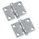 image 1 of Cabin Door Hinges 2 PACK Stainless Steel Boat Yacht Motor Home Locker Marine Silver