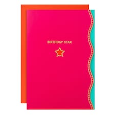 Hallmark Hall And Co Premium 'Birthday Star' Card - With Mini Card Keepsake