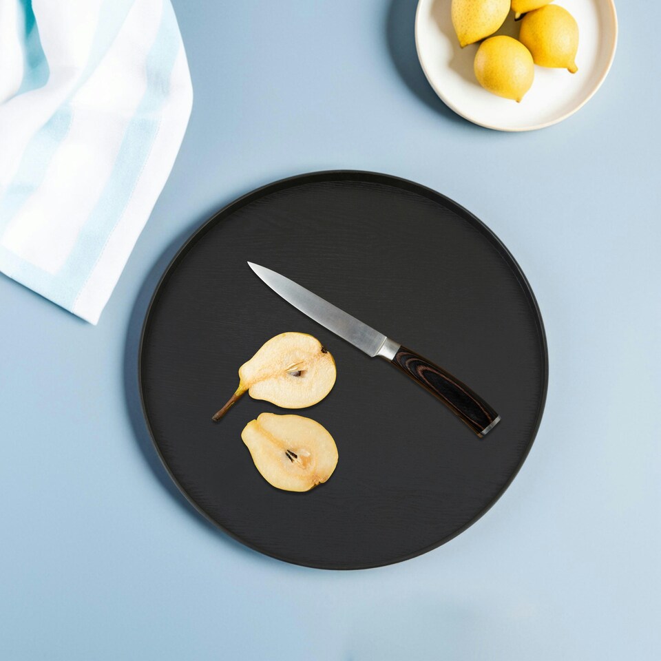image 1 of Interiors by Premier 24cm Black Frypan, Non-Stick Aluminium Frying Pan With Soft Touch Handle, Durable Skillet For Everyday Black