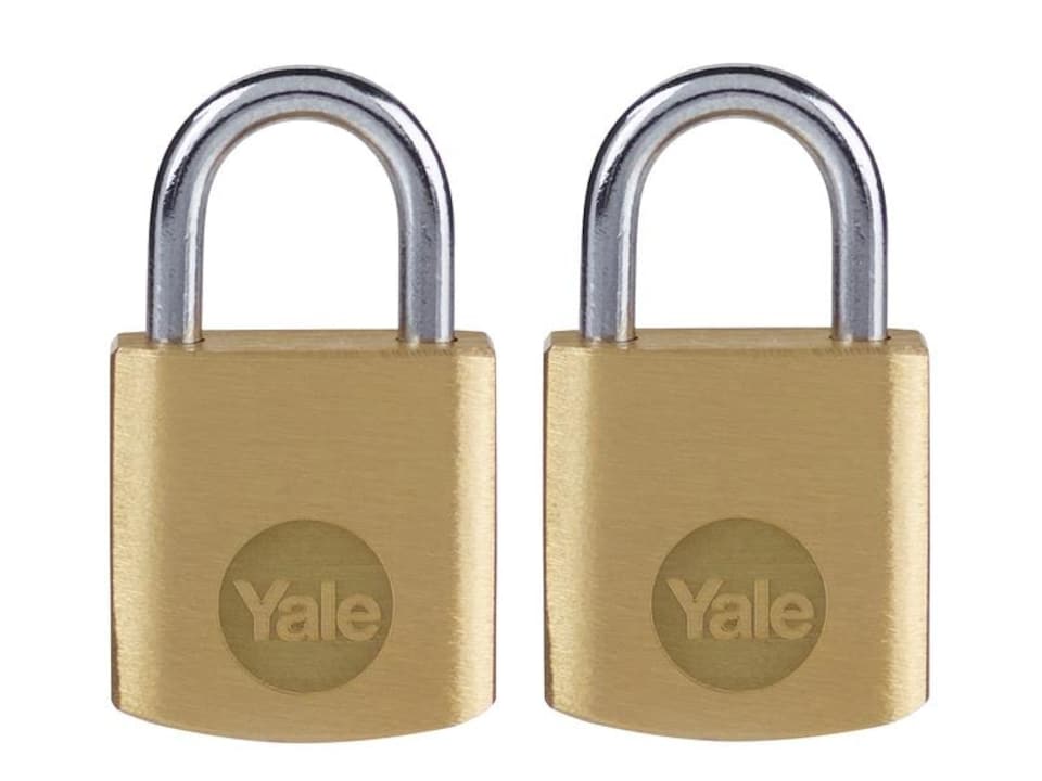 Yale Locks Brass Padlock 20mm (2 Pack) | Multi