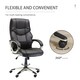 image 5 of HOMCOM Executive Office Chair Faux Leather Computer Desk Chair w/ Wheel Brown