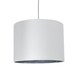 image 5 of First Choice Lighting White Faux Silk 30cm Drum Light Shade with Chrome Inner White | Chrome