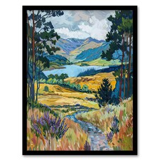 Loch Lomond Scottish Landscape Nature Lover Black Framed Wall Art Print A4