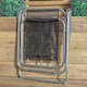 image 4 of 4 x Foldable Garden Chairs Fixed position garden chairs with grey frame and black fabric | Grey | Grey