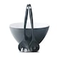 image 1 of Zeal Melamine Salad Bowl & Salad Servers Set, Duck Egg Blue Black | Dark Grey
