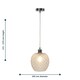 image 8 of First Choice Lighting Set of 2 Baine Clear Textured Glass with Chrome Pendant Fittings Chrome | Red