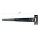 image 3 of 12" (300mm) Heavy Duty T Tee Hinges for Doors + Gates with Fixing Screws 4pc Black