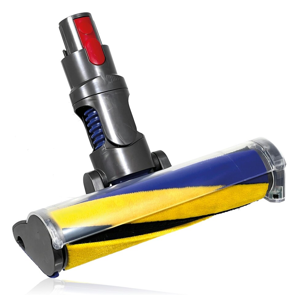 image 1 of SPARES2GO Soft Roller Brush Head for Dyson V7 V8 V10 V11 V15 Vacuum Direct Drive Hard Floor Tool Laser