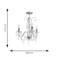 image 4 of ValueLights Viscount 3 Way Silver Jewel Chandelier Ceiling Pendant Light | Chrome