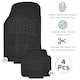 image 3 of 4PCS HEAVY DUTY UNIVERSAL BLACK RUBBER CAR MAT SET NON SLIP VAN MATS