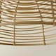 image 4 of ValueLights Pair Of Lobster Wicker Rattan Cream Lamp Shades Cream