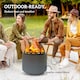 image 5 of Outsunny 48.5cm Smokeless Wood Burning Firepit Metal Fire Pit, Dark Grey | Grey | Dark Grey