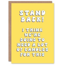 Lot Candles Stand Back Fun Joke Humour Funny Birthday Card